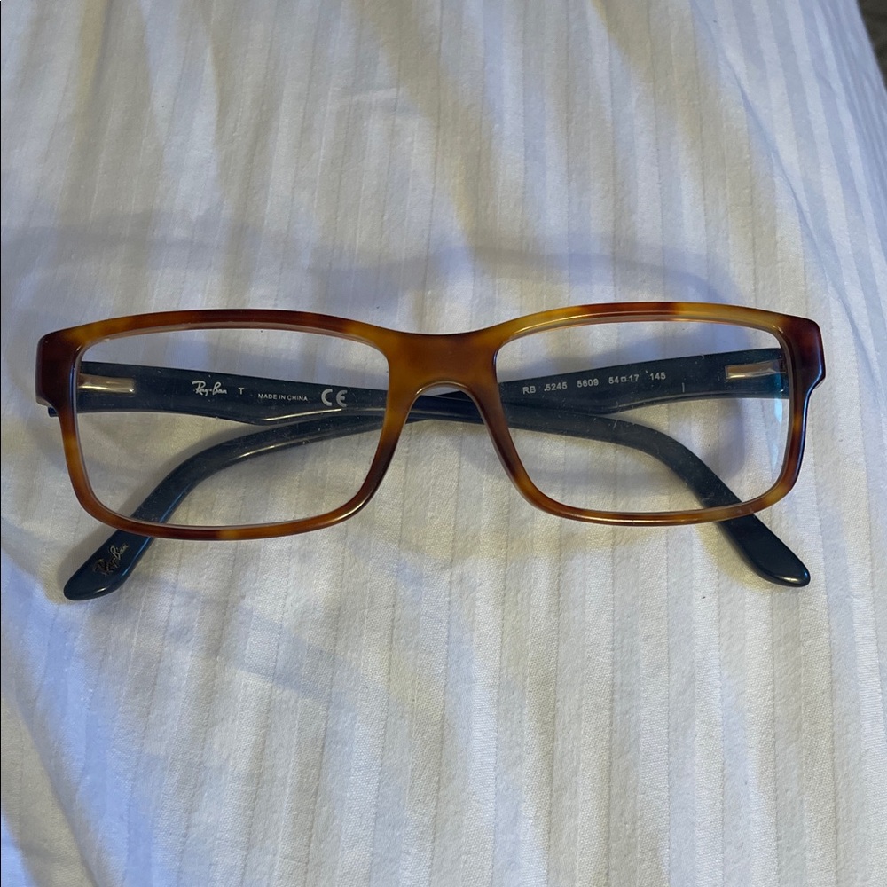 Ray-Ban tortoise shell Eyeglasses with navy blue arms